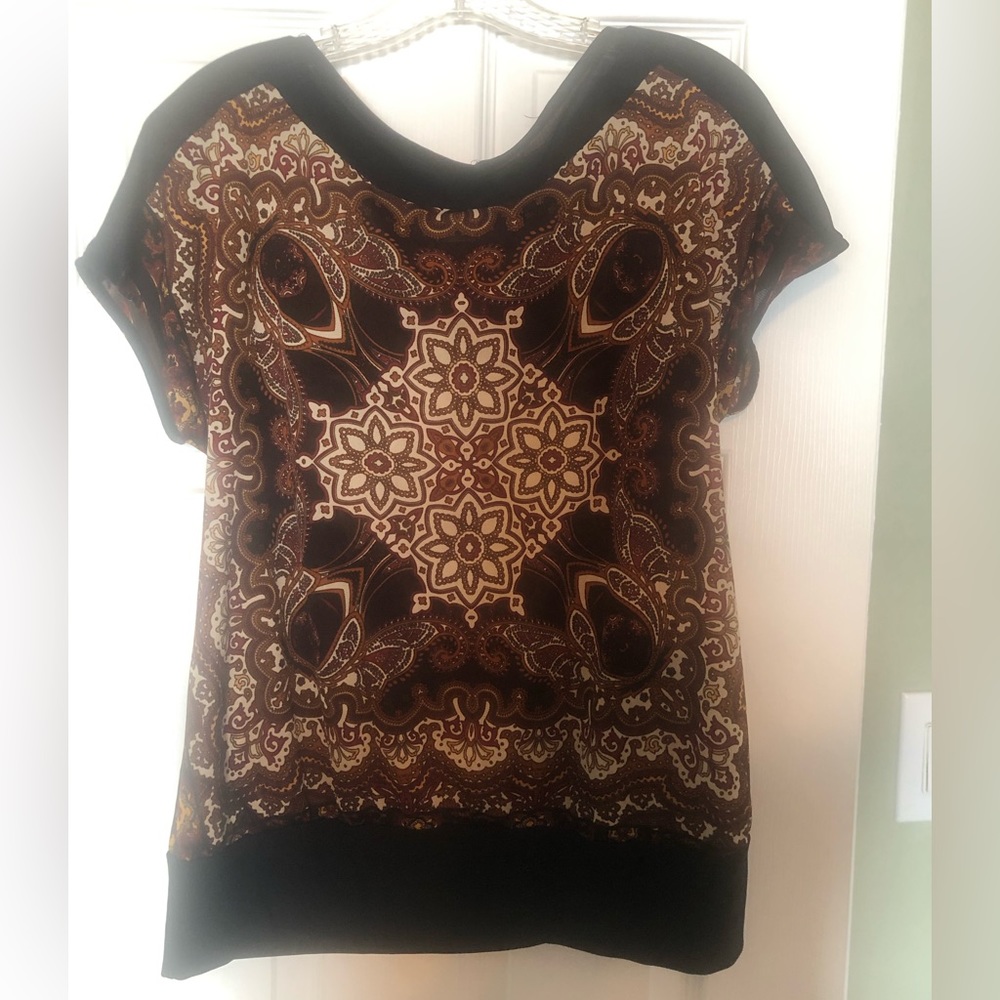 Beautiful semi-sheer printed top